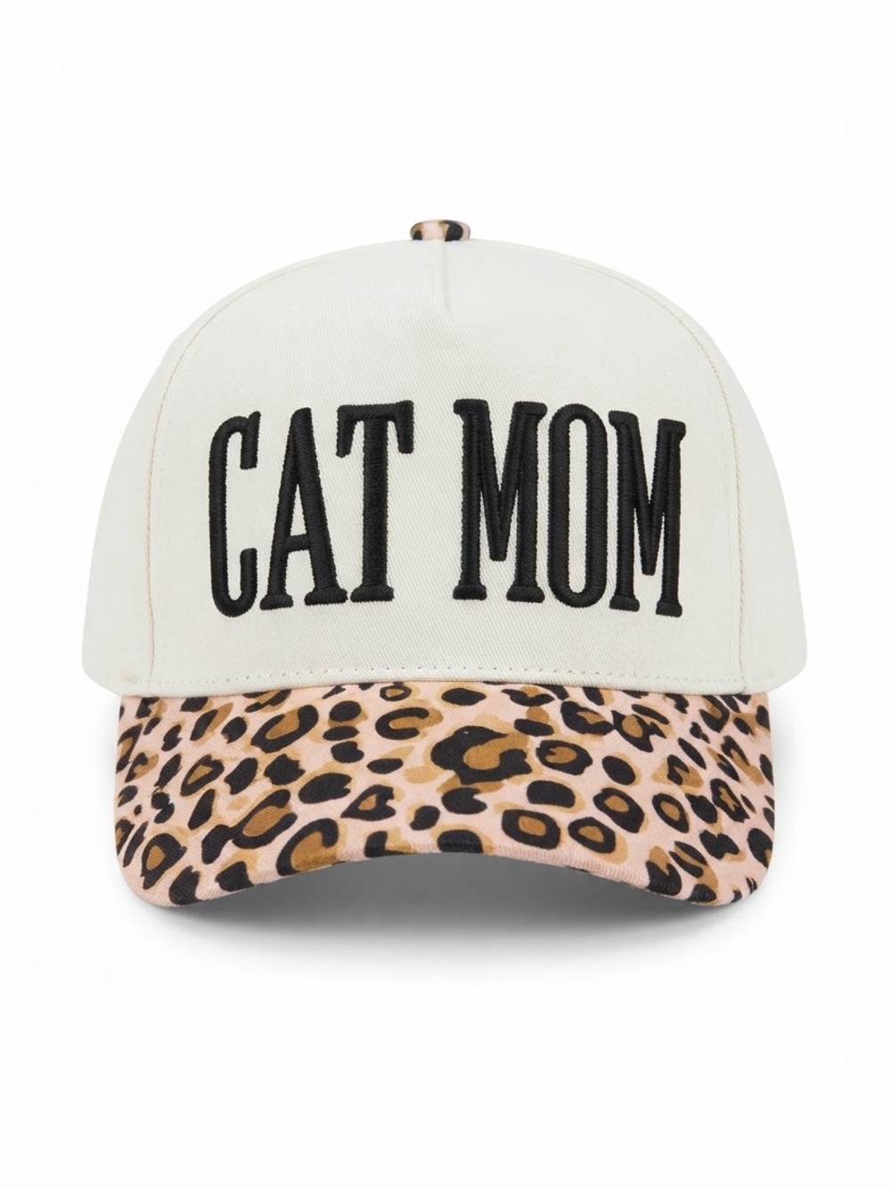 Zenana Outfitters CAT MOM Leopard Women’s Cap - Cream and Brown